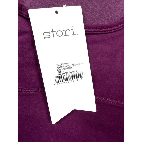 Stori - Perseverance Long Line Bra in Deep Purple - Picture 3 of 4